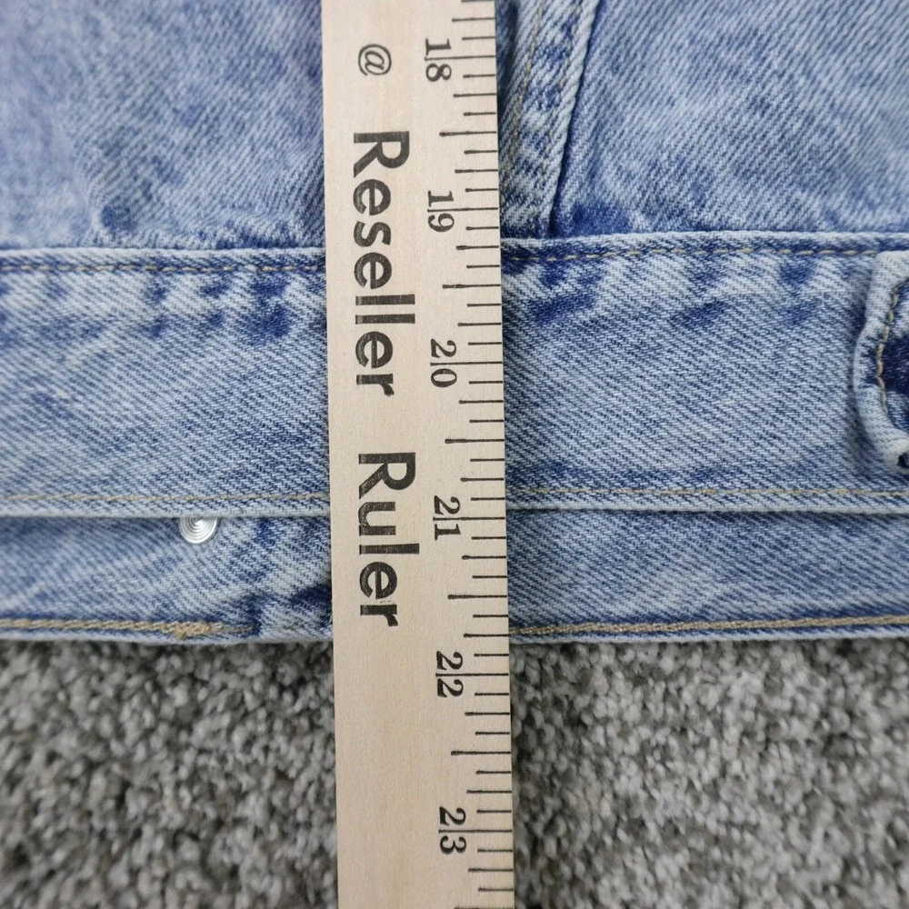 Gap Jacket Girls L Blue Jean Denim Flap Pocket Western Biker Trucker Bomber Coat